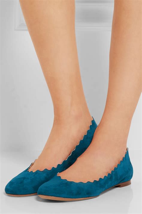 chloe flats scalloped.